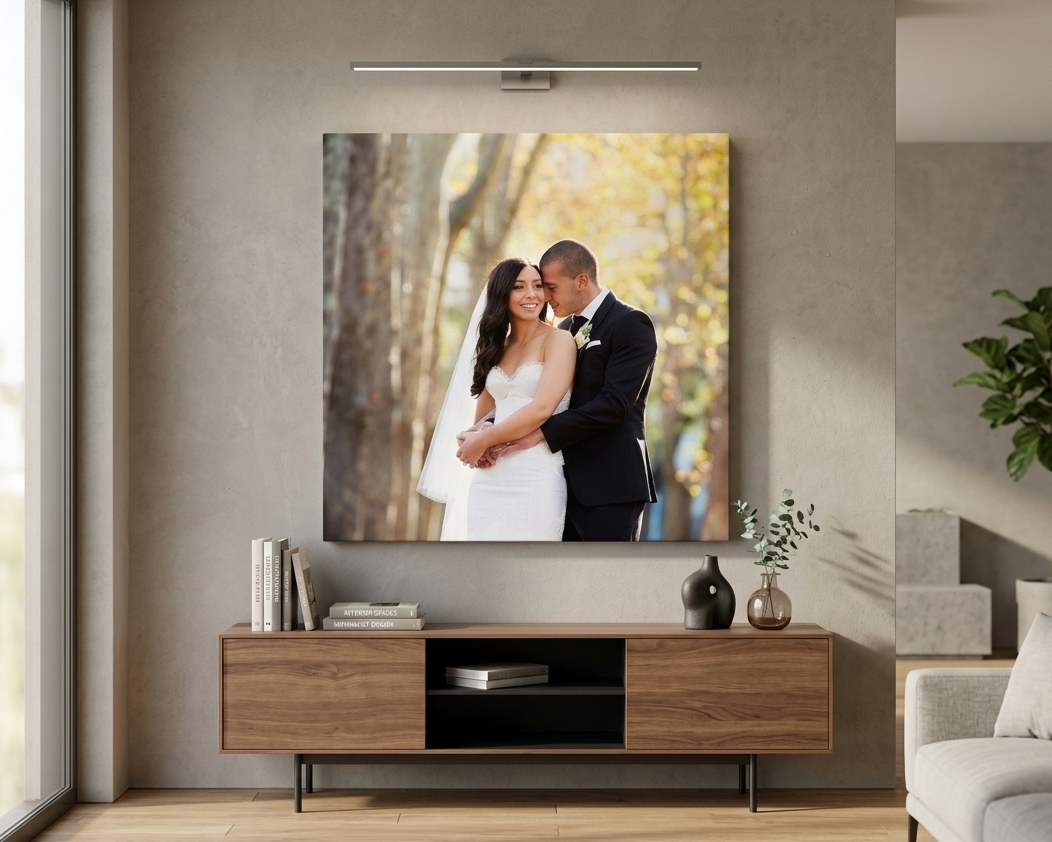 Canvas print and wall art display
